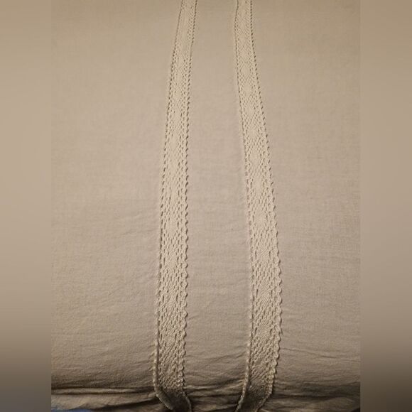 Laura Ashley White Duvet Cover Set 100% Cotton with Crochet Lace Full/Queen - Picture 15 of 15